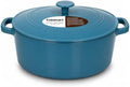 Cuisinart Chef's Classic Enameled Cast Iron Dutch Oven with Lid, Porcelain Enameled Interior, Oven Safe, Induction Compatible, 7-Quart, Round, Teal by Cuisinart