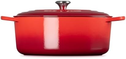 Le Creuset Enameled Cast Iron Signature Oval Dutch Oven, 9.5 qt., Cerise - Image 4