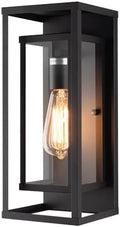 mirrea 14" Modern Outdoor Porch Wall Light, Matte Black, 1 Pack by mirrea