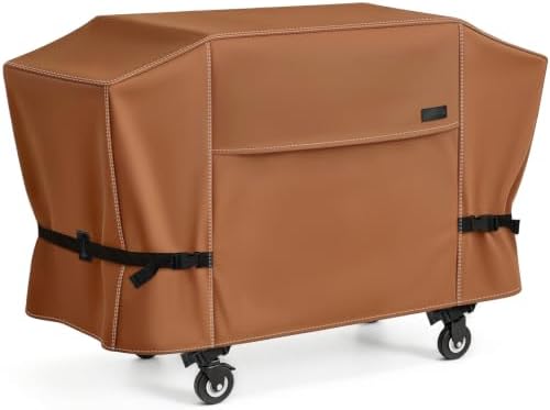 NettyPro Griddle Cover for Blackstone 28 inch Griddle Waterproof Heavy Duty 2 Burner Flat Top Gas Grill Cover 28" Cooking Station Camping, Brown by NettyPro