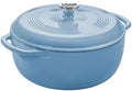 Lodge Essential Enamel Cast Iron Dutch Oven, 6 Quart, Storm Blue by Lodge