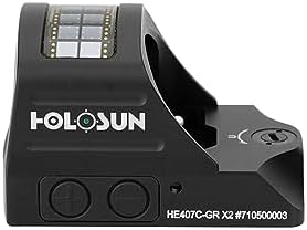 HOLOSUN 407C/507C-X2 Series, 2 MOA Dot, 32 MOA Circle Dot Options, 7075 Aluminum, Open, Solar, Shake Awake, RMR Footprint (Red or Green Reticle) (Black, Burnt Bronze) - Image 2