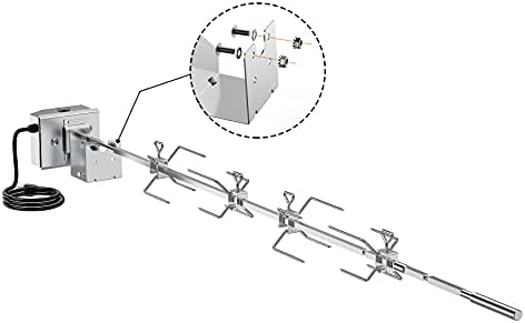 onlyfire Stainless Steel Rotisserie Kit for Weber Genesis 4&6 Burner Grills - Image 2