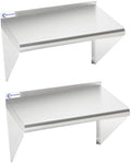 Stainless Steel Shelf 2 Pack 18"x24", Wall Mounted Metal Shelves by SWOTCATER