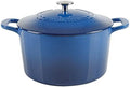 MARTHA STEWART Gatwick 7-Quart Enamel Cast Iron Dutch Oven Pot with Lid – Classic Blue – Durable Heavy-Duty Dutch Oven for Slow Cooking, Braising & Baking by MarthaStewart