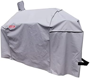 Smoker Grill Cover Sized for Char-Griller Charcoal Grill 2190 and 2197 Heavy Duty Waterproof Patio 600D Canvas Barbeque BBQ Grill Cover G21623 (Grey) - Image 2