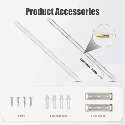 8 Packs 4FT LED Batten Light with 50cm Cable, Ultra-Thin Ceiling Surface Mounted Light, 40W, 4000K, IP20, LED Ceiling Lamp for Garage, Shop, Hallway, Office, Market, ver2 - Image 4