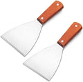 2PCS Stainless Steel Slant Grill Griddle Spatula Scraper by Acronde