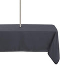 LUSHVIDA Square Outdoor Tablecloth with Umbrella Hole 54x54 Inch Grey by LUSHVIDA