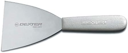 Dexter Russell S294 Sani-Safe 17353 Griddle Scraper, 8-1/2" Overall Length with 4" Stainless Steel Blade, Textured White Polypropylene Handle, Flat Top Grill Cleaning Tool, NSF, Made in USA by Dexter+Outdoors
