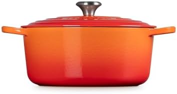 Le Creuset Enameled Cast Iron Round Dutch Oven, 7.25 qt., Flame - Image 4