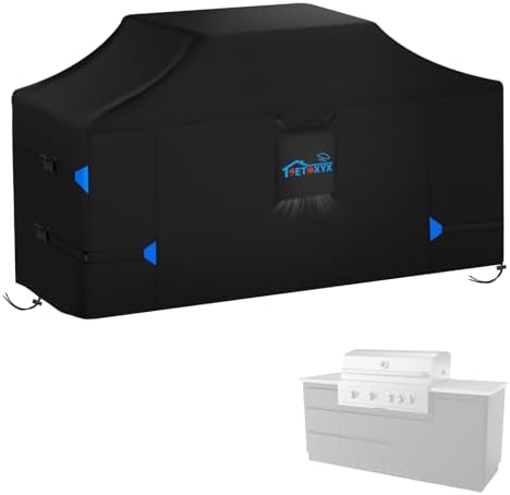 110 Inch Extra Large Island Grill Cover, 420D Grill BBQ Covers by SETOXYX