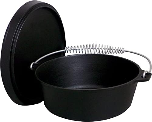 4 Qt. Seasoned Cast Iron Dutch Oven with Cast Iron Lid,Black by KingKooker