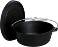 4 Qt. Seasoned Cast Iron Dutch Oven with Cast Iron Lid,Black by KingKooker