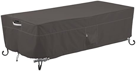 Classic Accessories Ravenna Water-Resistant 60 Inch Rectangular Fire Pit Table Cover, Outdoor Table Cover by ClassicAccessories