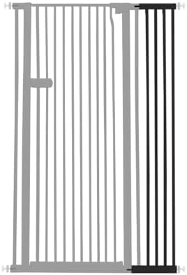 Lumizone Extra Tall Cat Gate Extension Kit 55.12" High 8.27" Wide Black by Lumizone