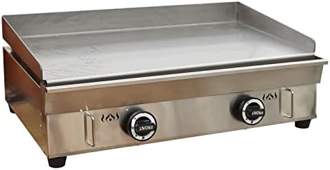 Commercial LPG Gas Griddle 28.9x16.1" Countertop Stainless Steel by BREVELTION
