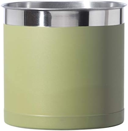 Oggi Stainless Steel Jumbo Utensil Holder - 7" Utensil Caddy, Weighted Base for Stability - Extra Large Utensil Crock and Countertop Utensil Organizer, Olive by Unknown