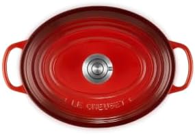 Le Creuset Enameled Cast Iron Oval Dutch Oven, 2.75 qt., Cerise/Crucible - Image 2