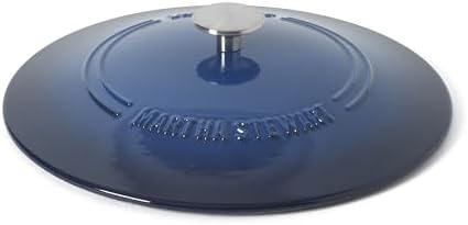 Martha Stewart Gatwick Enameled Cast Iron Braiser with Lid, 3.5-Quart Braiser Pan for Stovetop & Oven, Cast Iron Braising Pan, Blue - Image 6
