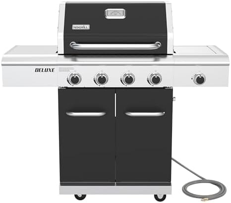 Nexgrill Deluxe 4 Burner Natural Gas Grill with Griddle Insert by Nexgrill