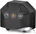 BBQ Gas Grill Cover for Outdoor, Anti-UV, Rip-Proof, 600D Oxford Fade Resistant Material, Barbecue Cover with Hook and Loop Straps & Adjustable Hem Drawstring (Black, 65”x24”x44”) by TIAOFY
