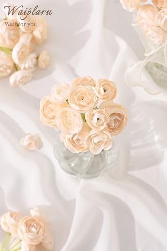 Waipfaru Ranunculus Artificial Flowers, 18Pcs 14In Fake Peonies Artificial Flowers, Faux Flower for Vase Silk Flower Real Touch Faux Peony Bulk for DIY Wedding Bouquet Home Bridal Shower Decor - Image 5