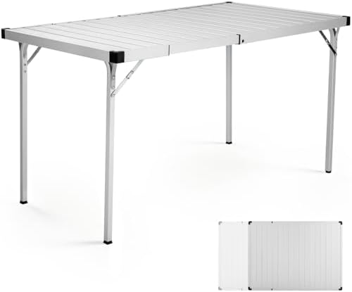 Portal Expandable Camping Table, 37"-51.2" Aluminum Folding Table for 2-6 by PORTAL