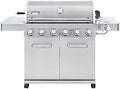 Monument Grills 77352 6+1 Burner Stainless Steel Cabinet Style Propane Gas Grill with Knob Controls, Side Burner, Built-In Thermometer, and Rotisserie Kit by MonumentGrills