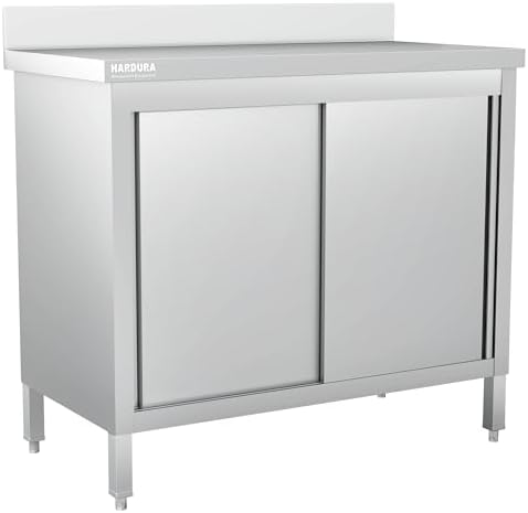HARDURA 24"×48" Stainless Steel Cabinet Kitchen Prep Worktable by HARDURA