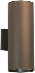 Kichler Cylinders 15" 2-Light Outdoor Cylinder Wall Sconce in Architectural Bronze, (15" H x 5.75 W), 9246AZ by KichlerLighting