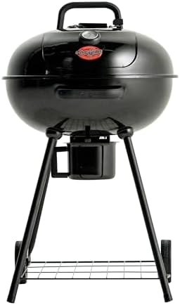 Char-Griller CG30040725 22-inch Kettle Charcoal Grill and Smoker - Steel, Black - 363 sq. in. Cooking Area by Char-Griller