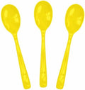 SietDESEO 50 PCS Yellow Plastic Spoons Disposable Utensils Heavy Duty Yellow Spoons Disposable Cutlery for Birthday Wedding Baby Shower Bridal Shower Plastic Silverware by SietDESEO
