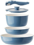 Redchef Nonstick Ceramic Cookware Set, Non Toxic Pots and Pans Set, 5 Pcs by Redchef