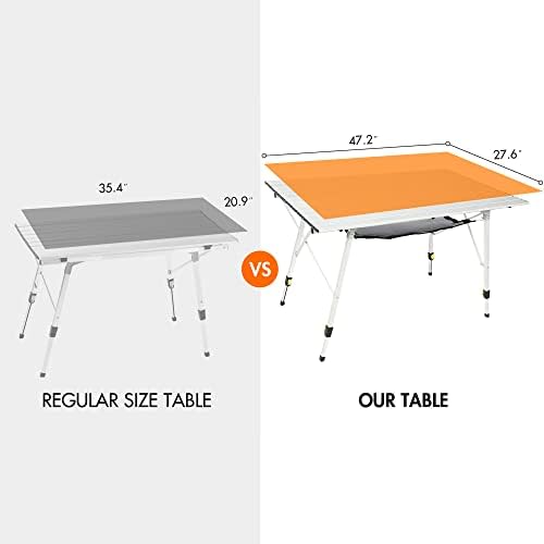 Portal Folding Camping Table, 132 LBS Outdoor Table with Adjustable Legs - Image 3