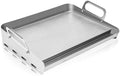 23" x 16" Stainless Steel Flat Top Griddle for Gas & Charcoal Grills by GriddleAccessories