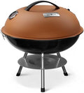 GasOne – 14-inch Portable Barbecue Grill with Thermometer - 3-Point Locking Lid for Heat Preservation – Dual Venting System – Small Charcoal Grill for Backyard, Camping, Boat by GASONE