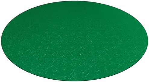 Rhino Hide Embossed Grill Guard Mat - Heat Resistant Outdoor Grill Floor Mat for Patio, Deck & Garage Surface Protection - Round, Green (36" x 36") by RancoIndustriesInc