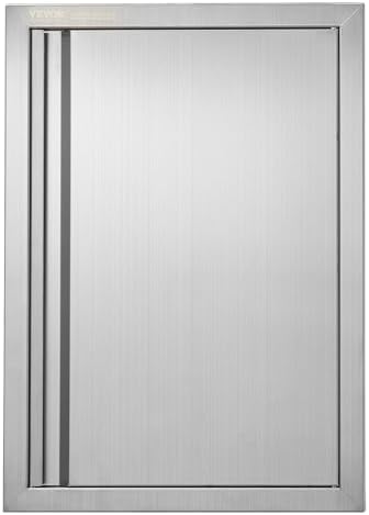 VEVOR BBQ Access Door, 17W x 24H Inch Single Outdoor Kitchen, Stainless Steel Flush Mount, Wall Vertical with Recessed Handle, for BBQ Island, Grilling Station, Outside Cabinet by VEVOR