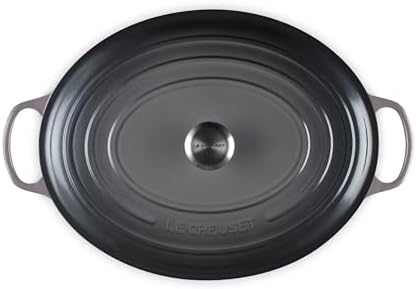 Le Creuset Enameled Cast Iron Oval Dutch Oven, 15.5 qt., Oyster - Image 2