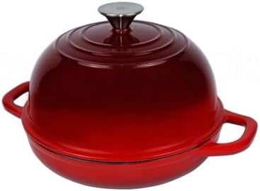 Dutch Oven for Bread Baking Bread Oven for Sourdough Bread Baking, Enameled Cast Iron Dutch Oven Pot with Lid 5 qt Cast Iron Bread Pan, Red - Image 5