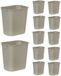 Rubbermaid Commercial Products Wastebasket, Beige, 7-Gal, Pack of 12 by RubbermaidCommercialProducts