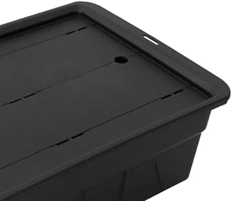 Tea Storage Box with Drainage Tray, IGT Camping Table Basket, Versatile Equipment Organizer for Garage Backyard Barbecue Cooking- Black - Image 3