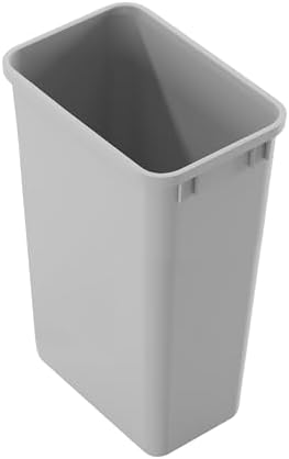 Dowell 50Qt Waste Trash Container, 13Gal, Plastic, Stackable, for Kitchen/Bathroom/Office, Tall Trash Can 22-3/8"H (Grey 4000 50 04-2 Pack) - Image 6