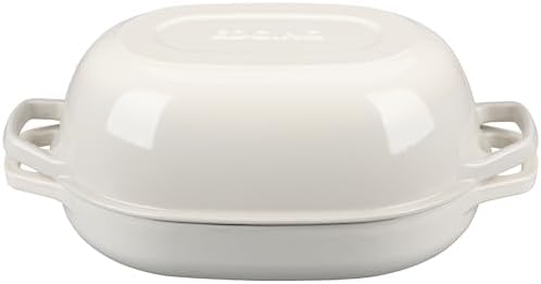 EDGING CASTING Enameled Cast Iron Oval Dutch Oven Pot with Lid, Dutch Oven for Sourdough Bread Baking, Bread Oven, Bread Dutch Oven, Oval Bread Pan, 7qt, White - Image 6