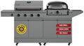 Tytus 2-in-1 Gas Grill 4-Burner, Pizza Oven, Prep Cart, 721 sq in by TYTUS