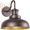 Dusk to Dawn Outdoor Barn Light Outdoor Wall Sconce Farmhouse Exterior Wall Mount Lights Vintage Outside Lighting Fixture Industrial Bronze Lantern for Porch Garage Shed Patio, 1 Pack by Diyel