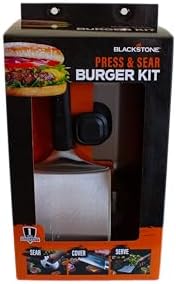 Blackstone 5462 Hamburger Kit (3 Piece) – Metal Flipper Spatula Turner, Basting Cover & Hamburger Press Patty Stainless Steel Burger Maker Set for Bacon, Steak–Griddle Accessories for Grilling, Black - Image 2
