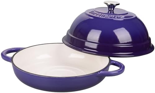 VORRINGARD Cast Iron Enameled Dutch Oven Pot with Lid for Bread Baking, Bread Oven, 6 Quart, Purple - Image 4