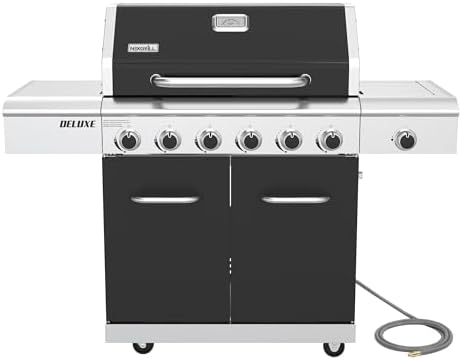 Nexgrill Deluxe 6-Burner Natural Gas Grill, Side Burner and Griddle Insert by Nexgrill